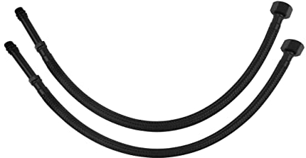 2 Stk. Flexibler Anschlussschlauch 3/8 x M10 Flexschlauch Schwarz 40 cm Verbindungsschlauch Armaturenschlauch Warmwasser Kaltwasser