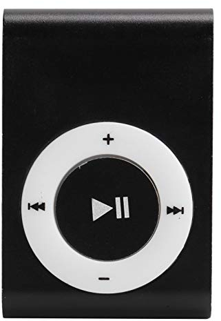 Lettore Mp3 Lettori Mp3 Lega di Alluminio Lettore Multimediale Portatile per Musica Digitale Lettore Minimp3 Backclip con Auricolare e Cavo USB (argento) (Nero)