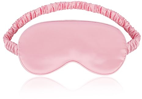 supregear Seiden Schlafmasken, Bequeme Nachtschlaf Seiden Augenmaske Satin Augenabdeckung mit Gummiband für Yoga Reisen Nickerchen Frauen Männer, 1er-Pack, Farblich Sortiert