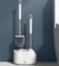 Basaza Klobürste Weiß Toilettenbürste Silikon 2 in 1 WC Bürsten & Halter White Stuff in Badezimmer WC Bürstengarnitur Stehend oder zur Wandmontage Bathroom Accessories Wohnung Bad Must Have WC Brush