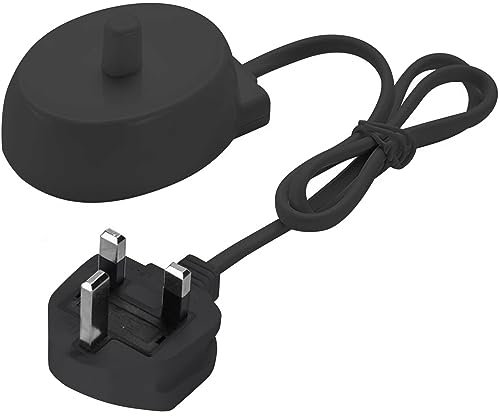 Tayte Electric Toothbrush Replacement Charger for Oral B, UK 3 Pin Plug Toothbrush Charger, UK Inductive Electric Toothbrush Charger Base Compatible with Oral B Braun Type 3757 Charging Base (Black)