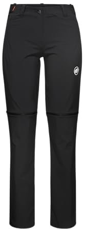 Mammut Outdoor Zip Off Pants Women | Wanderhose für Damen, Funktionshose zum Wandern und Trekking, Outdoorhose, Trekkinghose, Kletterhose, Lang & Kurz, 85% Polyamid, 15% Elasthan | Schwarz, 34