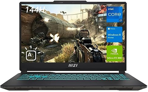 MSI Cyborg 15 Ordinateur portable de jeu, écran 15,6 po FHD 144 Hz, Intel Core i7-12650H, NVIDIA GeForce RTX 4060, 32 Go de RAM DDR5, 2 To SSD, webcam, clavier rétroéclairé, Wi-Fi 6, Windows 11 Home