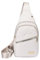 NAOYQ crossbody Sling Bag Klein Brusttasche Rucksack umhängetasche damen Bauchtasche mit breiter gurt schultertasche nylon Wasserdicht für Outdoorsport,Radfahren, Reisen Weiss