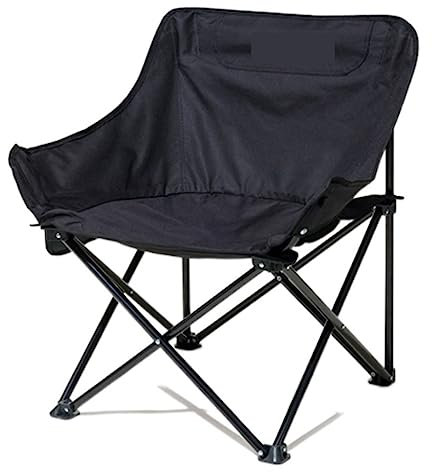 JYARZ Campingstuhl Klappstuhl, Tragbare Rückenlehne, Angelhocker, Regiestuhl, Strand-Lounge-Stuhl, Campingstuhl Anglerstuhl Faltstuhl (Color : Svart, Size : 64.5 * 50 * 66cm)