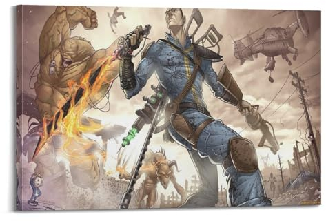 Therapi Fallout 3 - Póster decorativo de juegos de pintura en lienzo e impresión artística moderna para decoración de dormitorio familiar, 40 x 60 cm