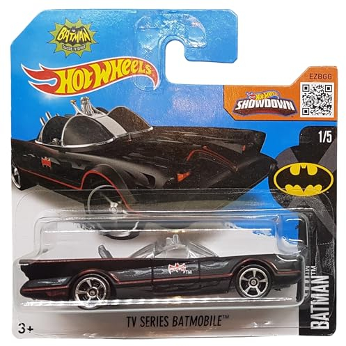 Hot Wheels - TV Series Batmobile - Batman 1/5 - DHT15 - Short Card - Showdown - Classic - DC - Mattel 2016