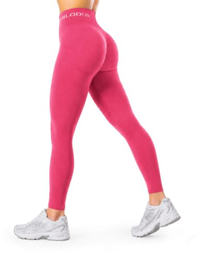 SMILODOX Scrunch Butt Leggings Damen Azura - High Waist Seamless Sporthose - Blickdichte Push-Up Booty Leggins Hose - Squat-Sicher für Sport Yoga Fitness Gym Workout