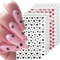 8 Blätter Nagelsticker Herzförmig, Selbstklebend Blumen Nagelaufkleber, 2D Self-adhesive Nail Art Stickers, DIY Nagel Aufkleber Nail Decals, Nagel Stickers für Frauen Mädchen DIY Nagel Dekoration (B)