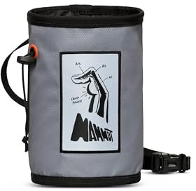 Mammut Gym Print Chalk Bag | Kreidebeutel zum Klettern, Magnesia Tasche, Mit Reißverschlusstasche für Smartphone | One Size, Alloy