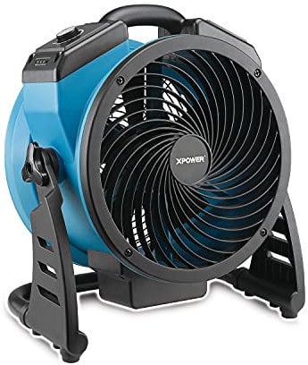XPower Ventilador industrial de alta velocidad para toda la habitación, circulador de aire, ventilador de suelo, temporizador de velocidad variable (azul, FC-150B 100 CFM)