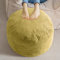 HIGOGOGO Runder gefüllter Pouf Ottomane, Cord-Poufs mit Schaumstoff-Chunk-Füllung, pelziger und flauschiger Pouf Fußhocker Aufbewahrung, Ottomane, 20 x 15 Boden-Poufs Fußstütze für Wohnzimmer, Grün