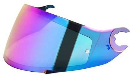Helmvisier für Shark D Skwal D-Skwal 2 Spartan,Motorradhelm Visier,Motorrad Windschutz Helm Objektiv Visier,Integralhelm Visier UV-Beständig,Motorradhelm Visier Ersatz (Regenbogen)