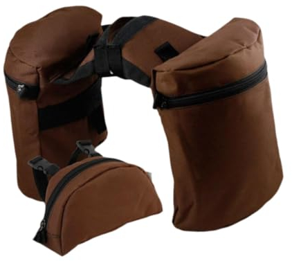 Sharplace Sattelhorntaschen-Set, Trail-Reiten, Satteltaschen, Geschenk, tragbar, vielseitig, Oxford-Stoff, Outdoor, Reitsport, Knaufhorntaschen, Kaffee