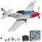 VOLANTEXRC Avion télécommandé 3CH Avion RC P51 RTF pour débutants, Adultes et Enfants avec Gyroscope 2.4GHz 6-Axis Stabilizer-Facile à Piloter, Stable et Amusant ! (762-7)