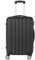 LEADZM Koffer Trolley Reisekoffer mit 4 Rollen und Zahlenschloss, Handgepäck, ABS Koffer Organizer, Teleskopgriff(M-L-XL-Set) (Schwarz, XL)