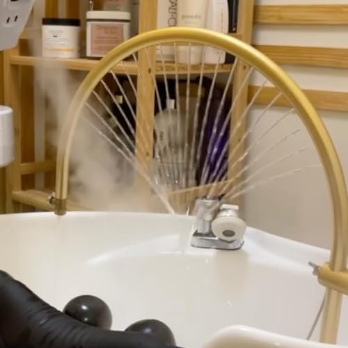 DRFGHK Head Spa Water Therapy Cadre de sortie d'eau réglable Compatible avec la plupart des lits de shampooing pour salon de massage