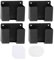 Set di 4 Porta Smartphone Muro, Autoadesivi Supporto Cellulare Muro con Porta di Ricarica, Ideale per Telecomandi e Piccole Parti, Nero