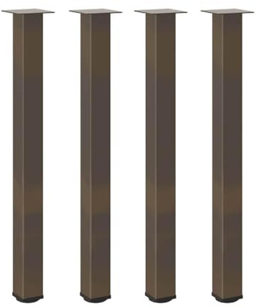 NQJIBUE Article-Pieds de table basse 4 pcs L Acier 90-92 cm Acier, Accessoires de table, Pieds de table