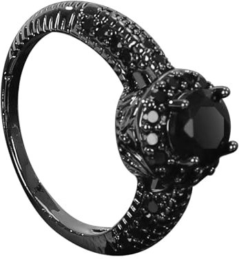 Generisch Werten Sie Ihren Stil mit dem exquisiten 6-mm-Kupfer-Schwarz-Ring auf, einer unverwechselbaren modischen Minimalistischer Ring (Black, B)