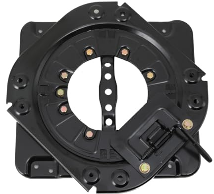 Cozyel Telaio del Sedile Girevole A 360 Gradi in Acciaio 3mm, 4 Blocchi di Rotazione, capacità 130kg, per Modifica del Sedile per Camper, Barche e Autobus