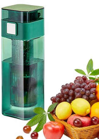 Zunishaone Geschmacks-Wasserflasche – motivierende Zeitmarkierung, oberes Trage-Infuser, Obstkammer, leichte Lösung für tägliche Flüssigkeitszufuhr, energetisierende Erfrischung, Training, Wandern