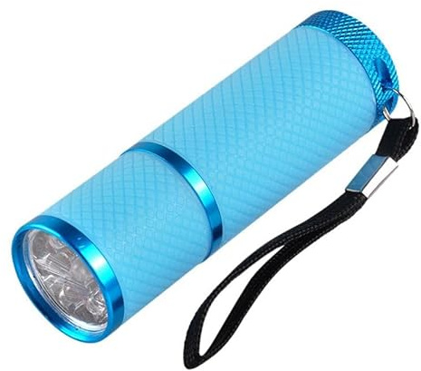 HWJAHQ UV 9 LED Nail Lamp,Professional Dryer Curing Gel Polish Light Handheld Flashlight Professional Art Tools,Blue