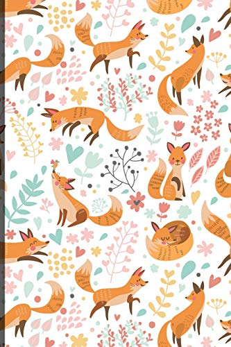 Notizbuch: Fuchs Cover Design / 120 Seiten / Punktraster / DIN A5 + (15,24 x 22,86 cm) / Soft Cover / Optimal als Tagebuch, Bullet Journal, Rezeptbuch, Malbuch, Skizzenbuch usw.