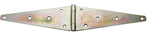 National Hardware N127-910 Heavy Duty Strap Hinge 12 in Zinc Plated Steel Gate Hardware for Barn Door Fence Gate Wood Applications Indoor Outdoor Weather Resistant