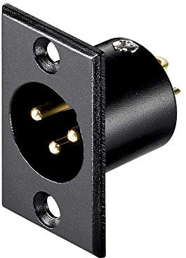 Wentronic XLR 186 HQ XLR M 3 Broches Connecteur de Fil Noir – Connecteurs de Fils (Noir)