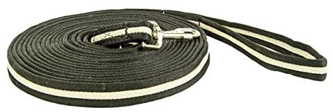 HKM Soft Longierleine Schwarz/Beige 800 cm
