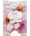 Double Knitting Pattern - UKHKA 40 Baby Cardigan Hat Bootees & Mittens