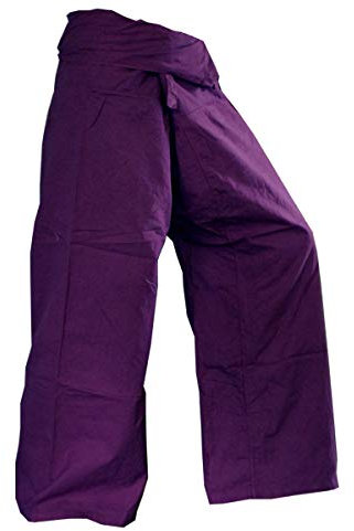 PANASIAM Fisherman Pants Unicolor, Purple, XL