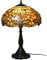 Hochwertige Echtglas Tiffany-Stil Tischleuchte Charlotte groß H: 60cm D: 42cm Wohnzimmer-Stimmungs-Dekorations-Lampe