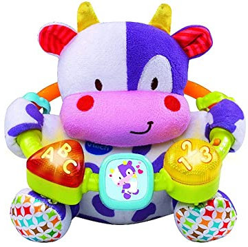 VTech-Baby Vaca muusical Peluche Interactivo de Bebe con Suaves, 3-24 Meses, Multicolor, única (3480-166022)