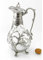 Cavagnini Jugendstil Glaskanne Hartzinn 100% Made in Italy Kunsthandwerk, Silber, Krug, Kanne mit Deckel