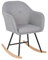 WOLTU Rocking Chair, Nursing chair with Comfortable Padded Seat, Armchair for Living Room/Dressing table/Bedroom/Balcony, Linen, Light Grey