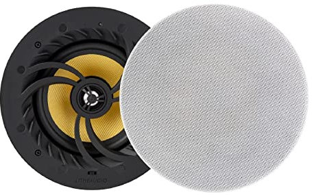 LITHEAUDIO Wireless WiFi Multiroom Audio Ceiling Speaker - dlna, UPnP, AirPlay, Spotify Connect, Deezer, TIDAL & TuneIn Radio Streaming with iOS & Android App ((PAIR - MASTER & PASSIVE))