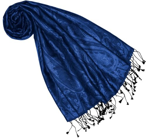 Lorenzo Cana Pashmina Damen - Schal Schaltuch jacquard gewebt 100% Seide Paisley Muster Seidenschal Seidentuch Ton in Ton