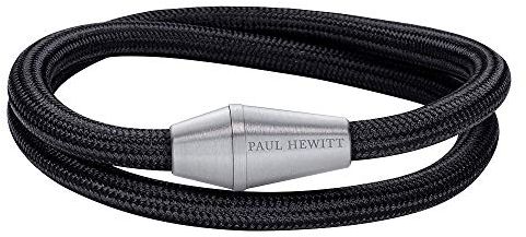 PAUL HEWITT Segeltau Armband Conic Wrap mit robustem Magnetverschluss in Bojenform aus gebürstetem Edelstahl in Silber