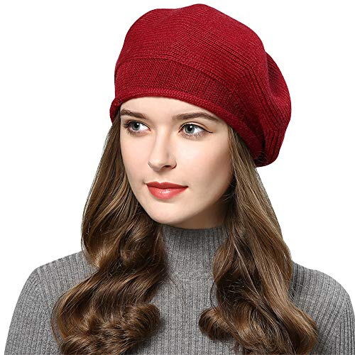 Superora Barett Mütze Damen Baskenmütze Schicke Winter Strick Barett