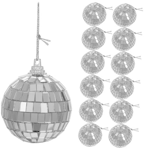 18Pcs Disco Ball Mirror Party Christmas Xmas Tree Hanging Ornament Baubles Xmas Holiday Party Decoration 4.5cm