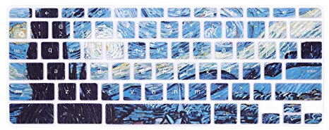 HRH Keyboard Cover for Samsung Chromebook 4 3 XE310XBA XE500C13 XE501C13 11.6/Chromebook 4 15.6 XE350XBA/Chromebook 2 XE500C12/Chromebook Plus V2 2-in-1 XE520QAB XE521QAB 12.2 inch,Starry Night