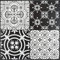 Floor Tiles Self Adhesive Vinyl Flooring Kitchen Bathroom Patterned Black Grey