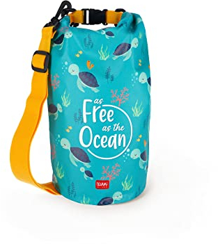 LEGAMI - Wasserdichter Sack, Wasserdichter Seesack 10 Liter, Trockensack, hermetischer Verschluss, leicht, kompakt, einfach zu transportieren, Papaya