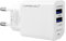 APOKIN® Ultraschnelles USB-Mobilladegerät Doppel-USB 2.4A USB 3.0-Ladeadapter Kompatibles Ladegerät Samsung iPhone iPad Huawei Xiaomi Oppo Realme LG TCL Live iPad (ohne Kabel)