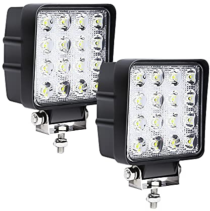 Lospitch LED Arbeitsscheinwerfer 2 X 48W Scheinwerfer 12V 24V Offroad Zusatzscheinwerfer IP67 Wasserdicht Rückfahrscheinwerfer für Trecker KFZ Bagger SUV, UTV, ATV