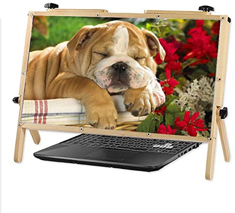 WEREW Laptop Screen Magnifier 2025, 22 3X Reading Magnifier, Stand, Compatible With 14-18 Laptops