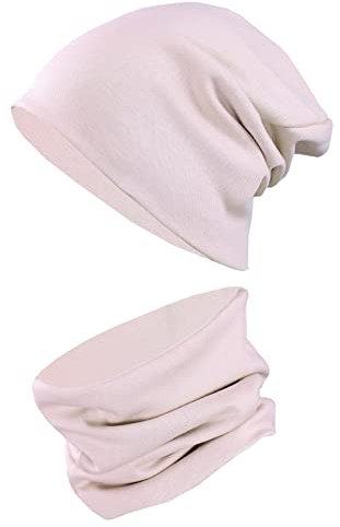 TupTam Mütze und Schal Kinder Set – Weiches Schal Mütze Set Kinder für Herbst und Winter, Farbe: Puderrosa, Größe: 56-62