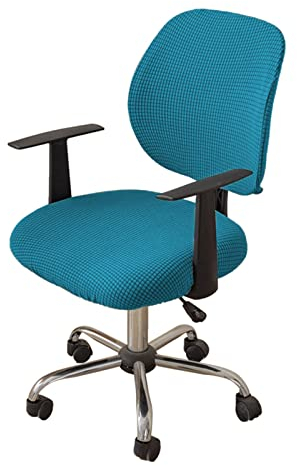 Bürostuhl Bezug Stretch Bezug für Bürostuhl,Elastische Stuhlhussen Spandex Office Computer Stuhlbezüge,Abnehmbare Waschbare für Bürostuhl Stretch Stuhlhussen Bezug,Blau,1PC